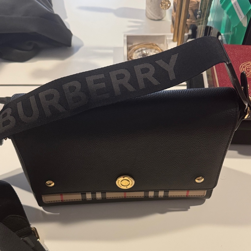 Burberry Black and Gold Crossbody Bag